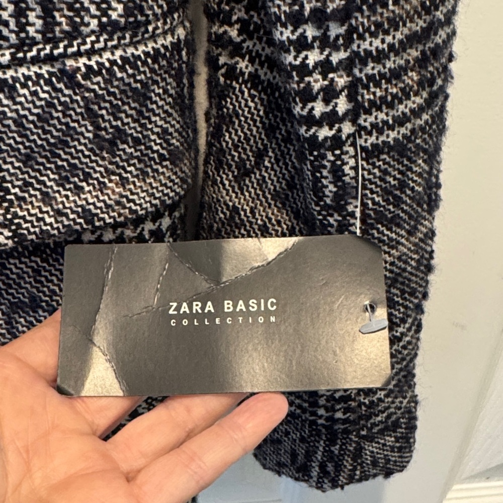 Zara Basic Collection Plaid Double-Breasted Blaze… - image 6
